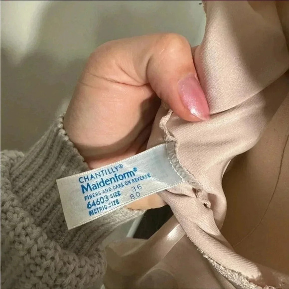 Vintage cottagecore Fairycore pink satin cami tank top 36/M - Picture 6 of 6